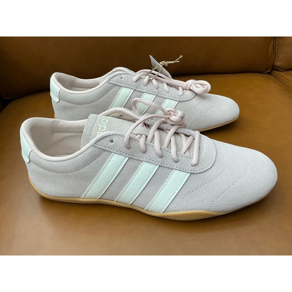 Adidas Grand Court Lo Women Size 7 Pink New Suede Gum Sole